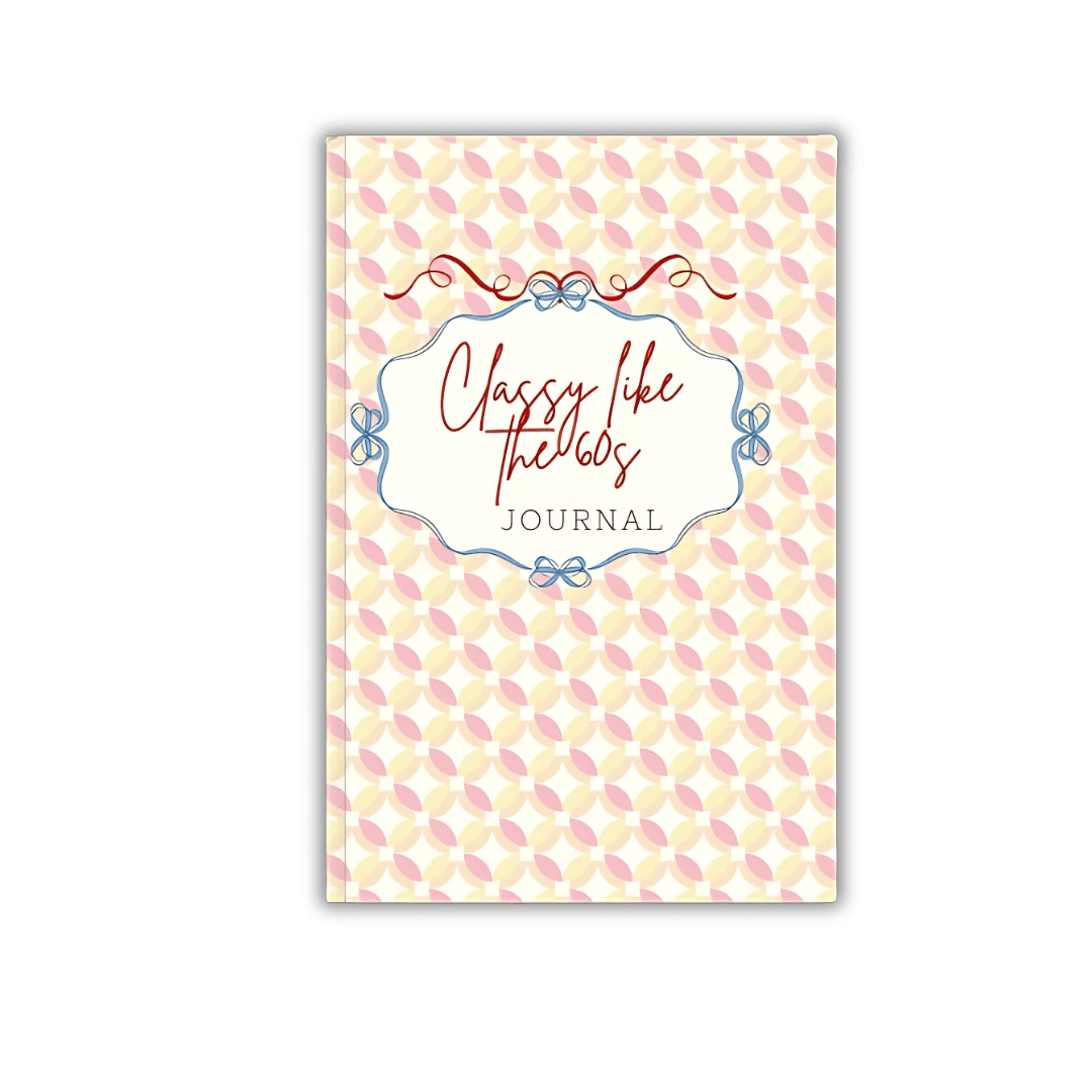 1960s Vintage-Style Fuzzy Peach Reflection Journal